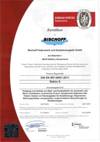 ISO 9001 Zertifikat